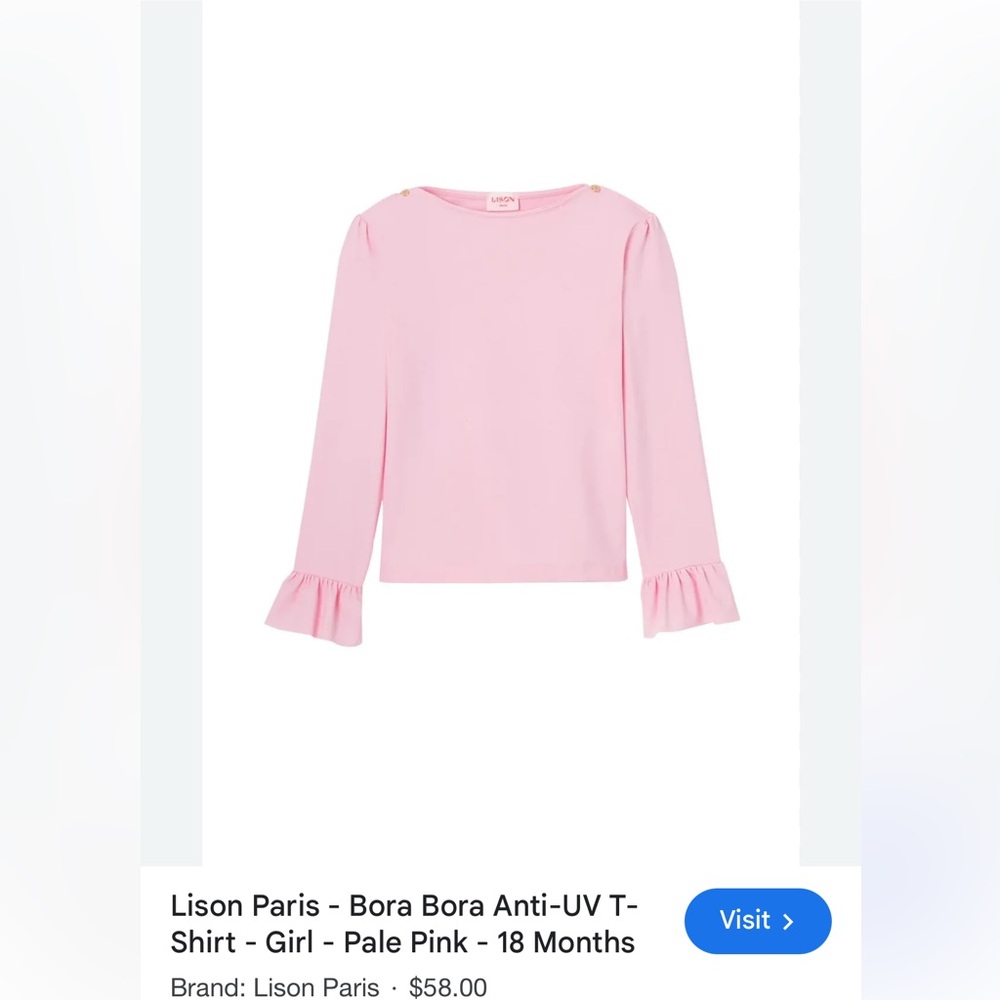 LISON PARIS Kids Pink Swim Rashguard